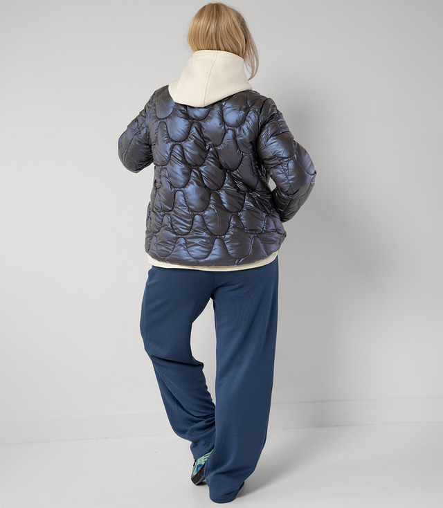 Quilted jacket with pearl sheen and tracksuit inserts ARIA
