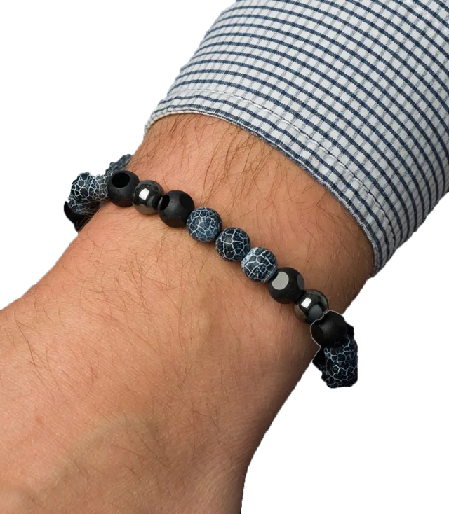 Men's bracelet with natural stones
