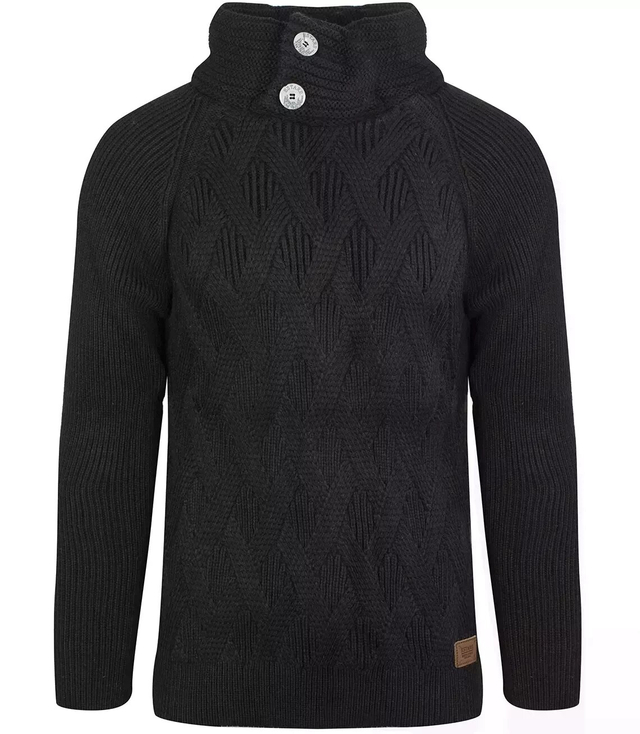Men&#39;s Chunky Wool Turtleneck Braids Sweater