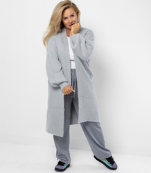 Kardigan z miękkiej dzianiny z włoskami puchaty ALBA