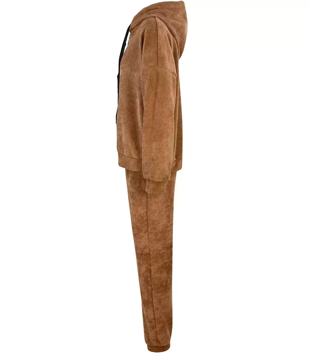 Tracksuit set corduroy pants sweatshirt zipper