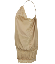 Satin pajama set with lace shorts top petticoat