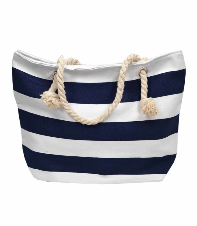 Super large striped beach bag For summer Capacious