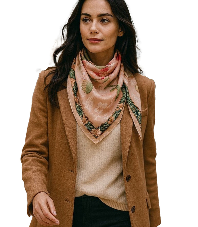 Elegant women's scarf with an insane 70x70 pattern