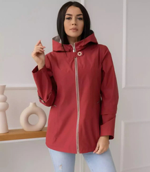 Women's transitional spring hooded jacket LUIZA