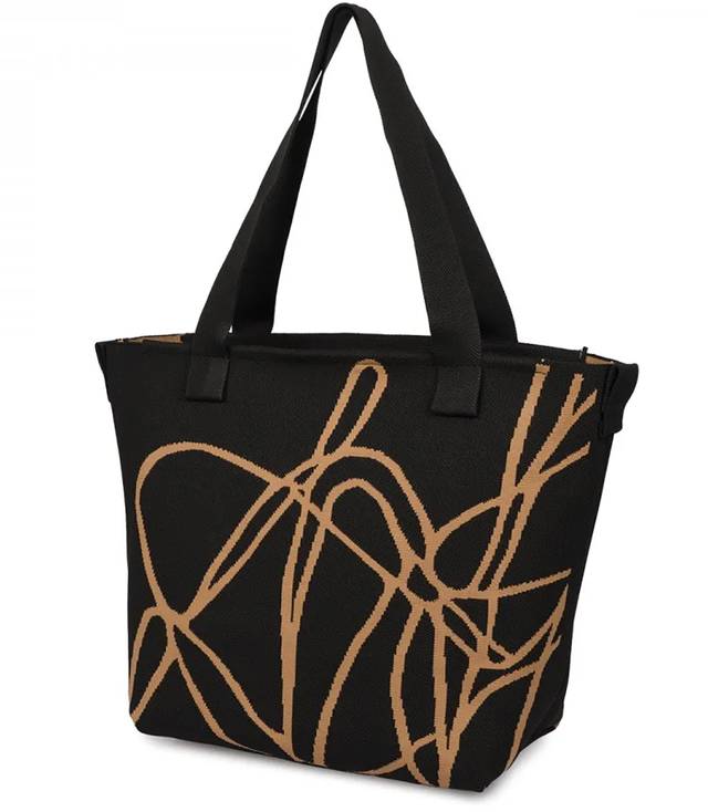 Large shopper bag with abstract pattern