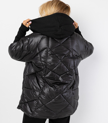Winter jacket with decorative welts oversize DIAMOND