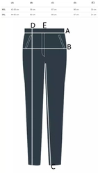 Women&#39;s fabric trousers with a BAGGY tab