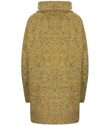 Długi ciepły  sweter bluza Przedłużany TYŁ 