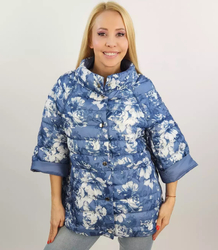 Short reversible flower transitional jacket