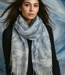 Women's scarf with floral pattern luxury 180x70