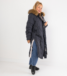 Long jacket quilted winter coat URBAN LONG PUFF PLUS SIZE