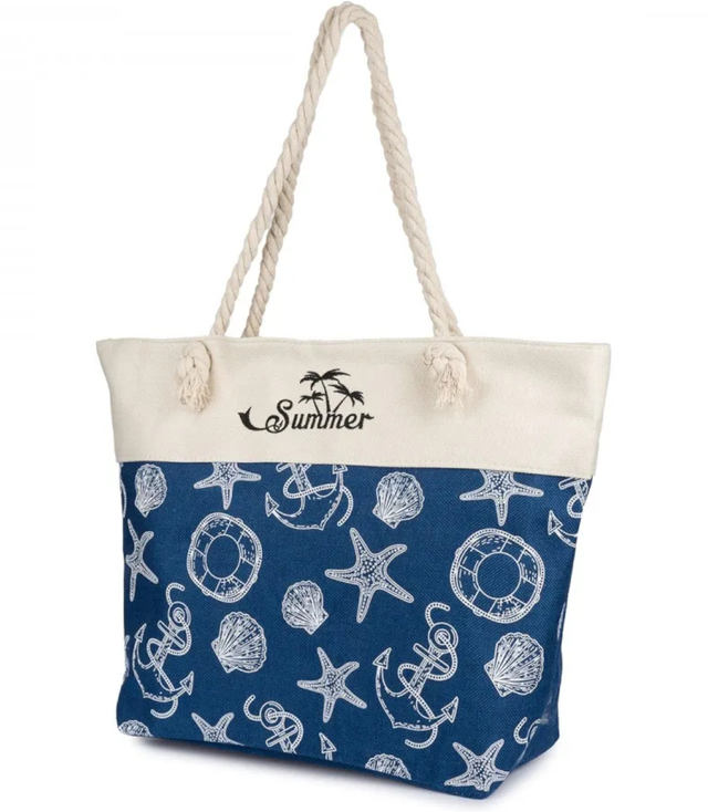 Mega large cotton summer beach bag, spacious, light