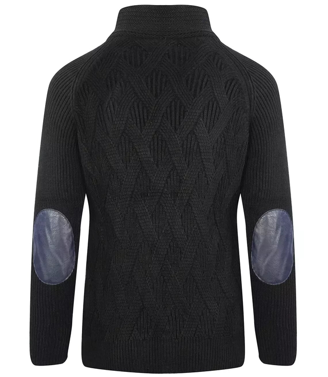 Men&#39;s Chunky Wool Turtleneck Braids Sweater