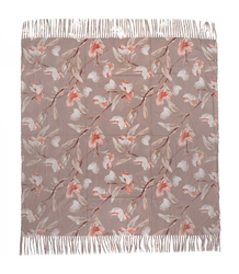 Elegant floral shawl scarf with tassels