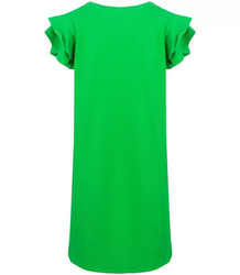 Cotton simple dress with frills