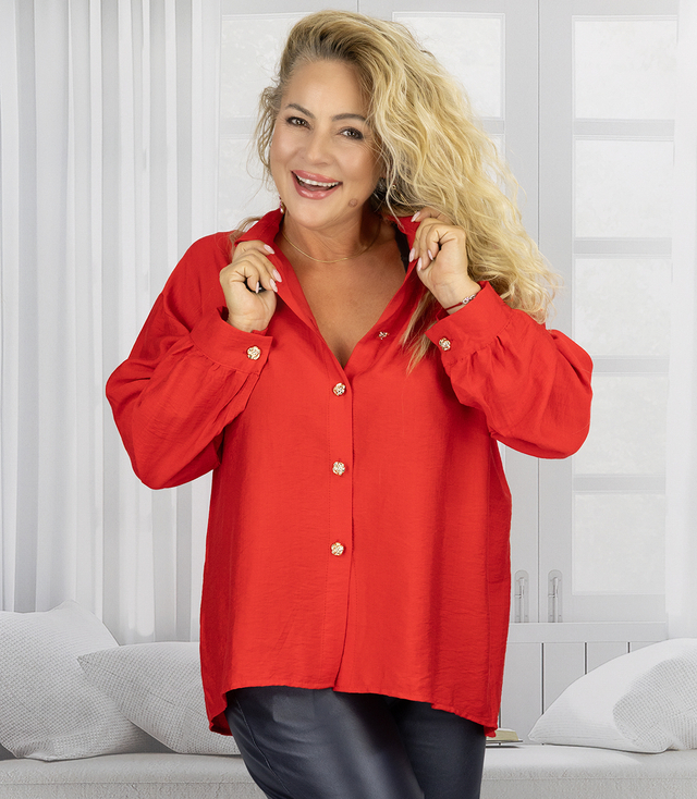 Loose shirt with bow on back longer back LILIANA