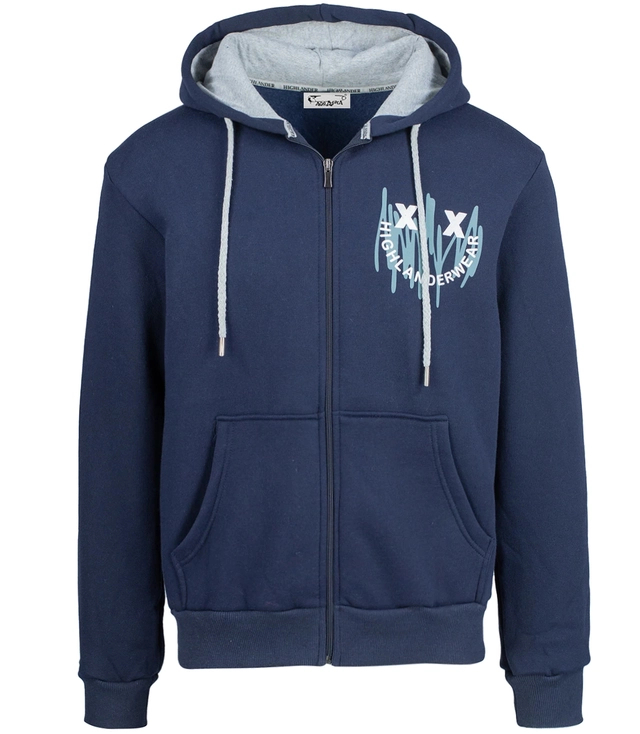 Men's warm, thick sweatshirt with a hood