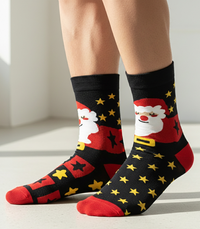 Men's Christmas socks - winter, warm, Christmas patterns