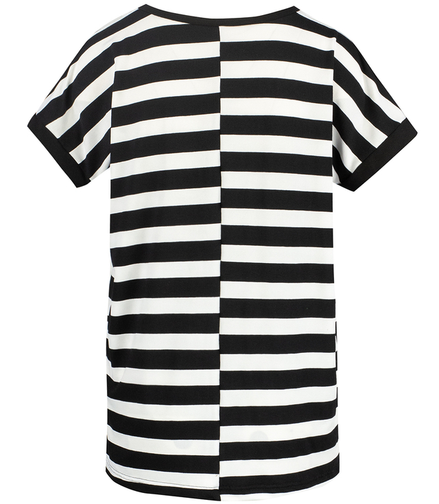 Striped short-sleeved T-shirt with a MIRACLE pocket