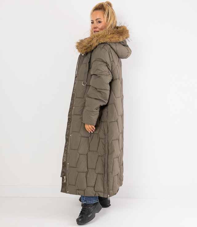 Długa kurtka pikowany płaszcz zimowy URBAN LONG PUFF
