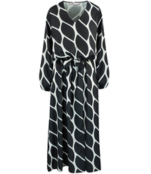 Elegant maxi dress with a geometric pattern. Unusual MARIBEL