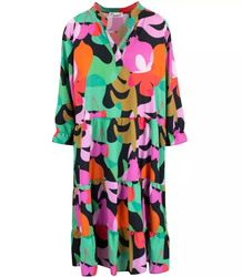 Midi dress with frills BOHO HIPPIE mandalas