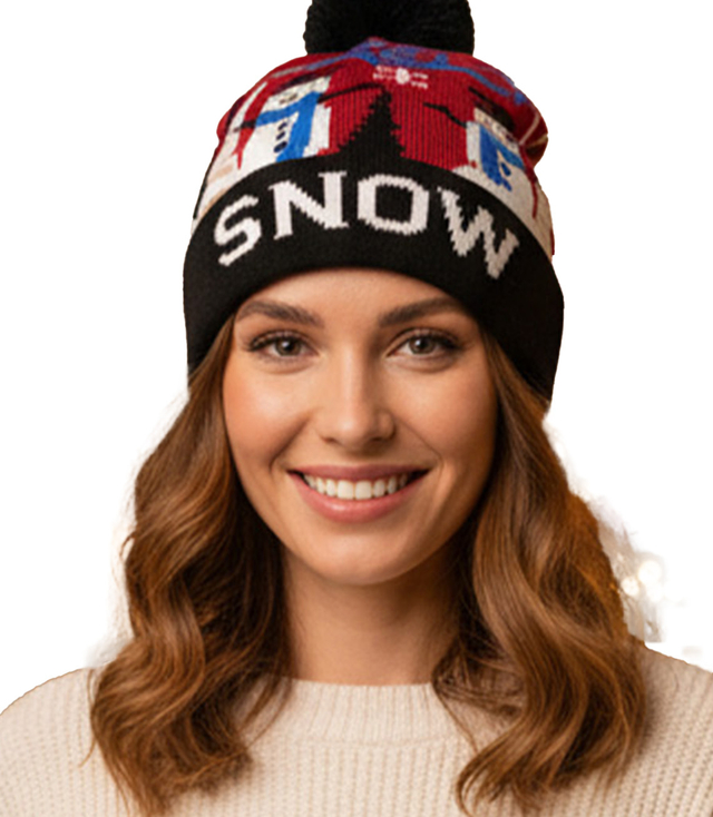 Winter Christmas hat with pom-pom - perfect for preze