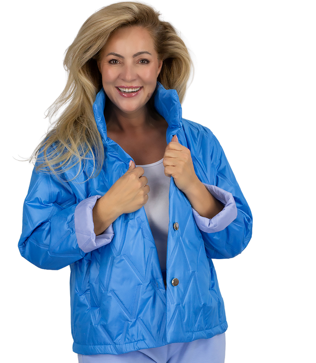 Kurtka pikowana WIOSENNA z kołnierzem stylowe kolory