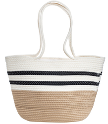 Mega large summer beach bag braided cotton