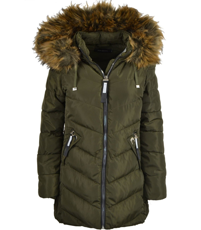 Fashionable longer women's winter jacket