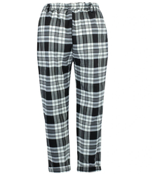 Elegant AMANDA plus size checkered fabric trousers