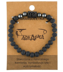 Bransoletka męska z naturalnych kamieni zodiak BARAN