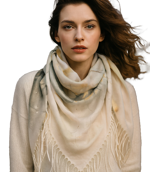 Damski lekki szal z kwiecistym wzorem 180x70