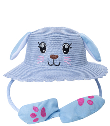 Children's hat with a dog's face and lifting ears