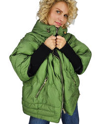 Women's insulated winter jacket with hood and welt IRINA