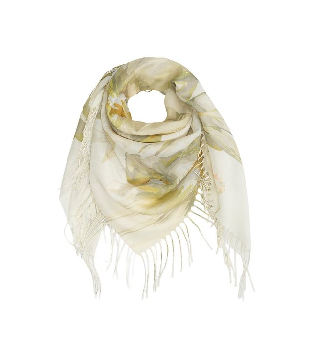 Women's scarf with floral pattern 100x100