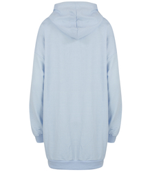 Long oversize dress sweatshirt with hood and heart patch LILLY