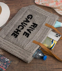 Torebka shopper boho z plecionki RIVE GAUCHE