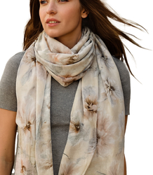 Women's floral pattern scarf 180x70