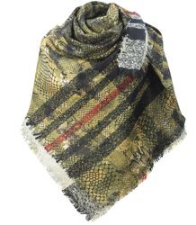 Warm shawl scarf plaid patterns of wild animals