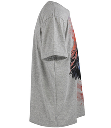 Men's large wolf print t-shirt cotton