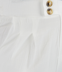 Wide women's pants with darts viscose and linen ANISA