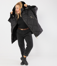 Winter oversize jacket with hood and fur NORDIC PUFF