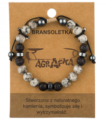 Bransoletka męska z naturalnych kamieni