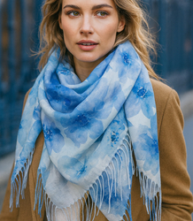 Women's floral pattern scarf 180x70