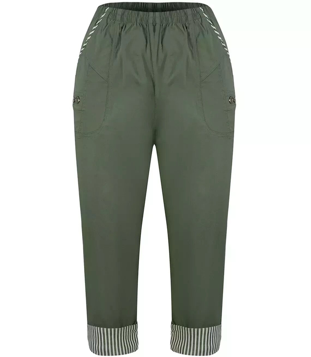 3/4 stripe thin elasticated trousers