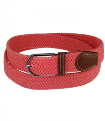 Rozciągliwy damski pasek 110x3,5 cm pleciona taśma elegancki