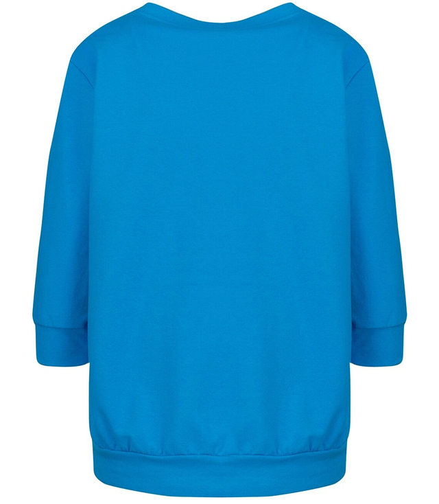 Thin cotton boxy sweatshirt neckline MINIE