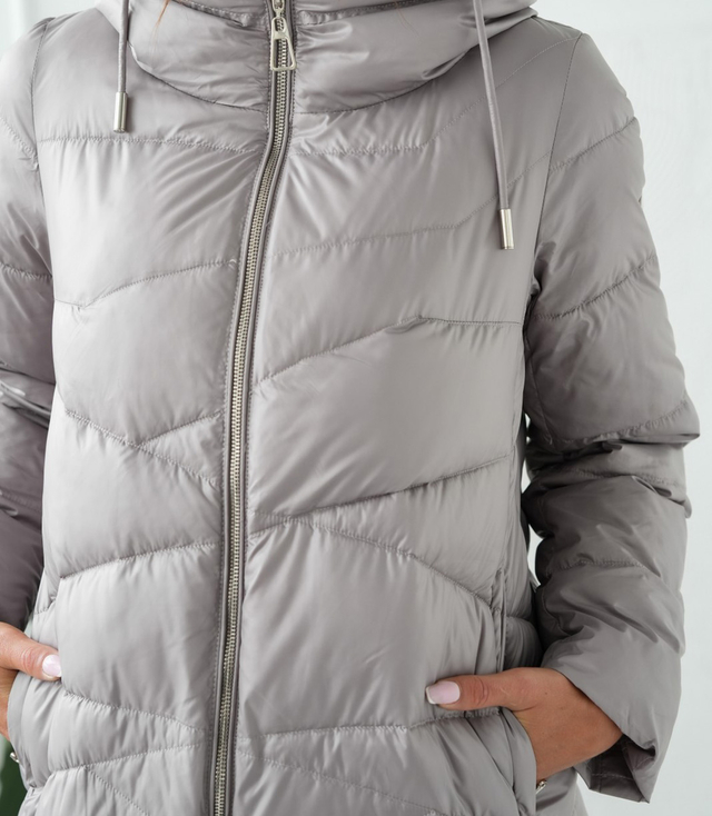 Long elegant quilted women's winter insulated coat SAMANTA